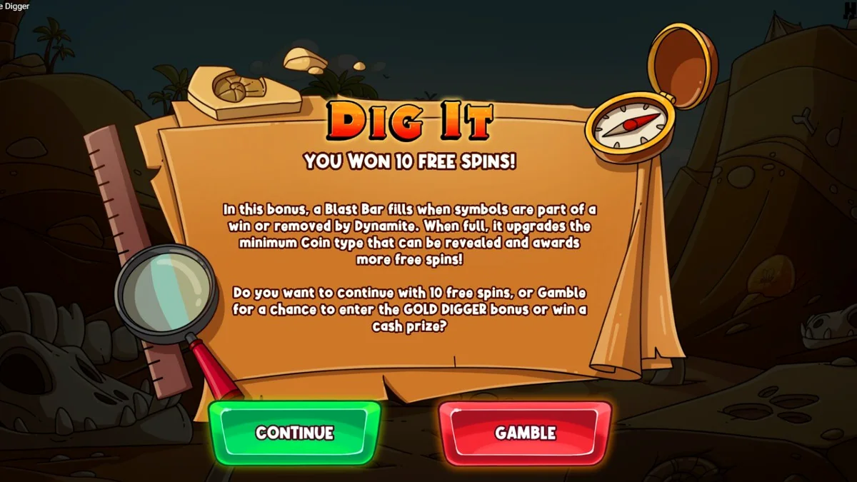 Smokey ang raccoon sa isang disyerto na setting ng Le Digger slot