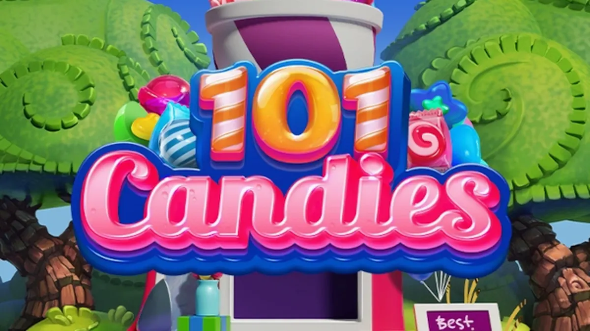 Makulay na interface ng 101 Candies slot game